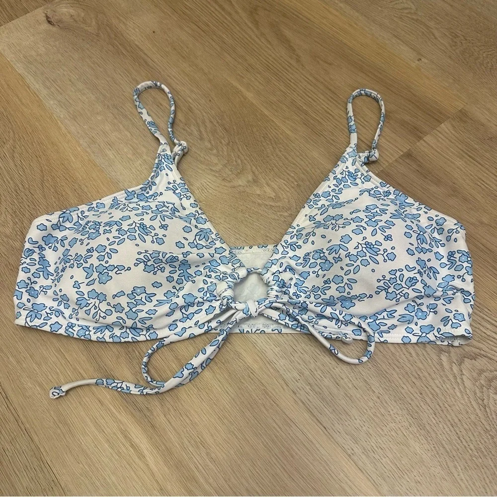 Amazon Blue and White Floral Bikini